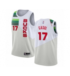 Youth Milwaukee Bucks #17 Pau Gasol White Swingman Jersey - Earned Edition
