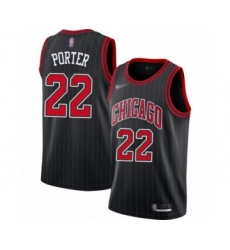 Women's Chicago Bulls #22 Otto Porter Swingman Black Finished Basketball Jersey - Statement Edition