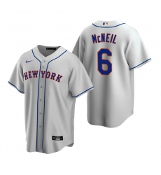 Men's Nike New York Mets #6 Jeff McNeil Gray Road Stitched Baseball Jersey