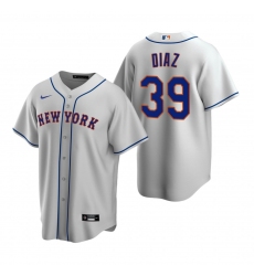 Men's Nike New York Mets #39 Edwin Diaz Gray Road Stitched Baseball Jersey