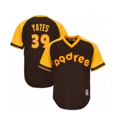 Youth San Diego Padres #39 Kirby Yates Authentic Brown Alternate Cooperstown Cool Base Baseball Jersey