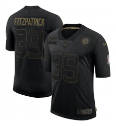 Men's Pittsburgh Steelers #39 Minkah Fitzpatrick Black Nike 2020 Salute To Service Limited Jersey