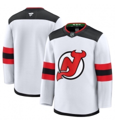 Men's New Jersey Devils Blank White 2024-25 Away Stitched Hockey Jersey