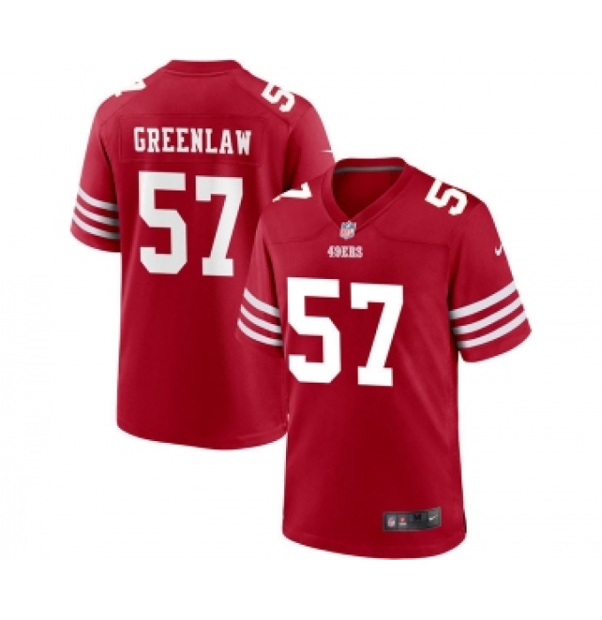 Mens Nike San Francisco 49ers #57 Dre Greenlaw Scarlet Alternate Legend Vapor Limited Jersey