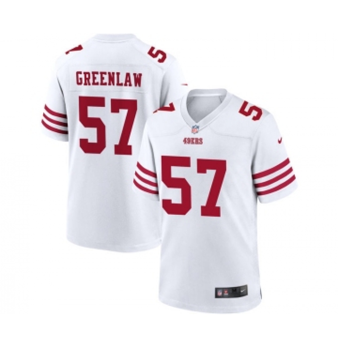 Mens Nike San Francisco 49ers #57 Dre Greenlaw White Alternate Legend Vapor Limited Jersey