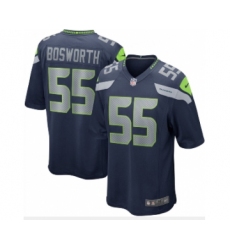 Nike Seattle Seahawks #55 Brian Bosworth Steel Blue Team Color Men's Stitched NFL Vapor Untouchable Limited Jersey