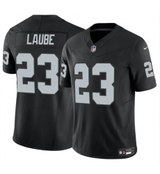 Men's Las Vegas Raiders #23 Dylan Laube Black 2024 F.U.S.E Vapor Stitched Football Jersey