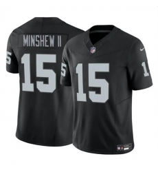 Youth Las Vegas Raiders #15 Gardner Minshew II Black 2024 F.U.S.E. Vapor Untouchable Football Stitched Jersey