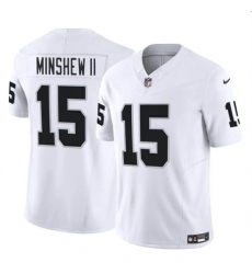 Youth Las Vegas Raiders #15 Gardner Minshew II White 2024 F.U.S.E. Vapor Untouchable Football Stitched Jersey