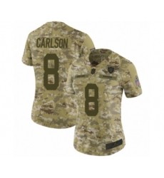 Women's Oakland Raiders #8 Daniel Carlson Limited Camo 2018 Salute to Service Football Jersey