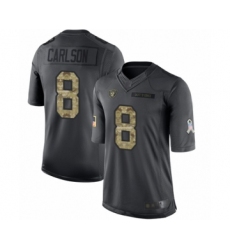 Youth Oakland Raiders #8 Daniel Carlson Limited Black 2016 Salute to Service Football Jersey