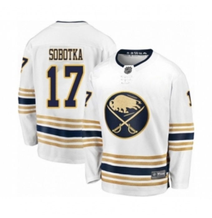 Men's Buffalo Sabres #17 Vladimir Sobotka Fanatics Branded White 50th Season Breakaway Hockey Jersey
