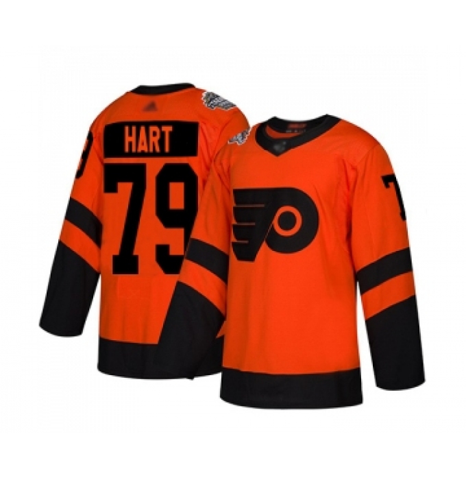 Men's Philadelphia Flyers #79 Carter Hart Authentic Orange 2019 Stadium Series Hockey Jersey
