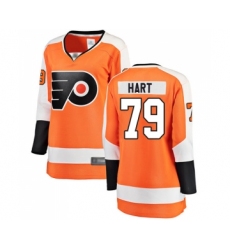 Women's Philadelphia Flyers #79 Carter Hart Fanatics Branded Orange Home Breakaway Hockey Jersey