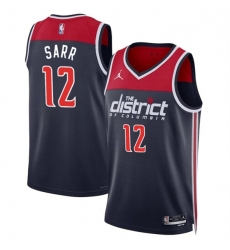 Men's Washington Wizards #12 Alexandre Sarr Navy Statement Edition Stitched Basketball Jersey