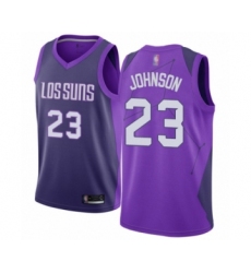 Men's Phoenix Suns #23 Cameron Johnson Authentic Purple Basketball Jersey - City Edition