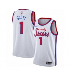 Youth Philadelphia 76ers #1 Mike Scott Swingman White Hardwood Classics Basketball Jersey