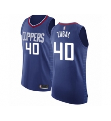 Men's Los Angeles Clippers #40 Ivica Zubac Authentic Blue Basketball Jersey - Icon Edition