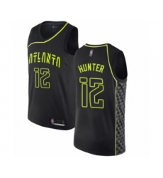 Men's Atlanta Hawks #12 De'Andre Hunter Authentic Black Basketball Jersey - City Edition