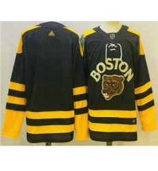 Men's Boston Bruins Blank Black 2023 Winter Classic Stitched Jersey