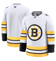 Men's Boston Bruins Blank White 2025 Away Stitched Hockey Jersey