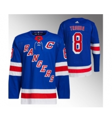 Men's New York Rangers #8 Jacob Trouba Blue Stitched Jersey