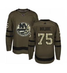 Youth New York Islanders #75 Samuel Bolduc Authentic Green Salute to Service Hockey Jersey
