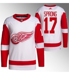 Men's Detroit Red Wings #17 Daniel Sprong White Stitched Jersey