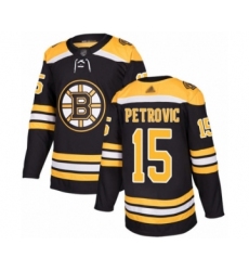 Youth Boston Bruins #15 Alex Petrovic Authentic Black Home Hockey Jersey