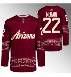 Men's Arizona Coyotes #22 Jack McBain Garnet Alternate Pro Jersey