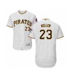 Men's Pittsburgh Pirates #23 Mitch Keller White Home Flex Base Authentic Collection Baseball Player Jersey
