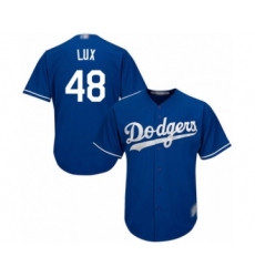 Youth Los Angeles Dodgers #48 Gavin Lux Authentic Royal Blue Alternate Cool Base Baseball Player Jersey
