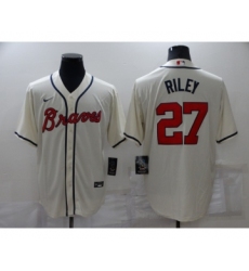 Men's Atlanta Braves #27 Austin Riley Cream Stitched MLB Cool Base Nike Jersey