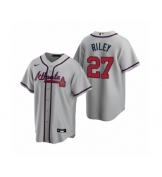 Men's Atlanta Braves #27 Austin Riley Nike Gray 2020 Replica Road Jersey