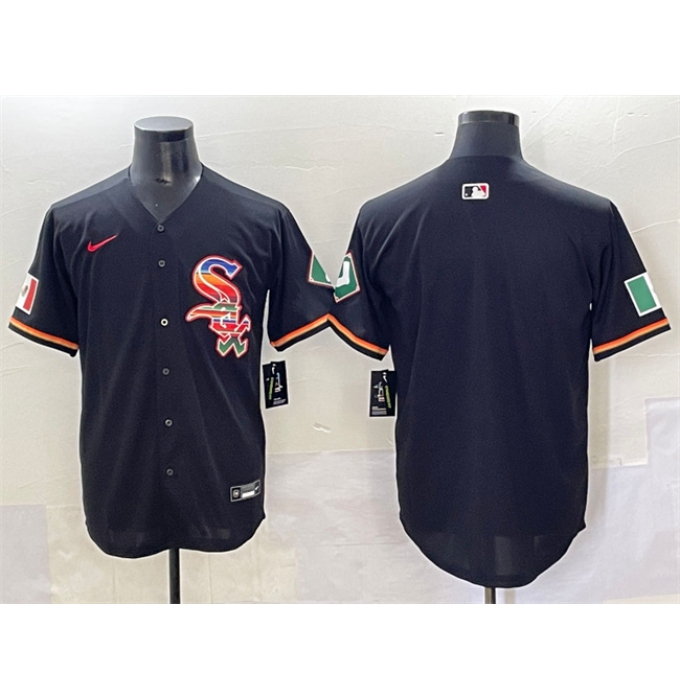 Men's Chicago White Sox Blank Black Mexico Limited Stitched Jersey