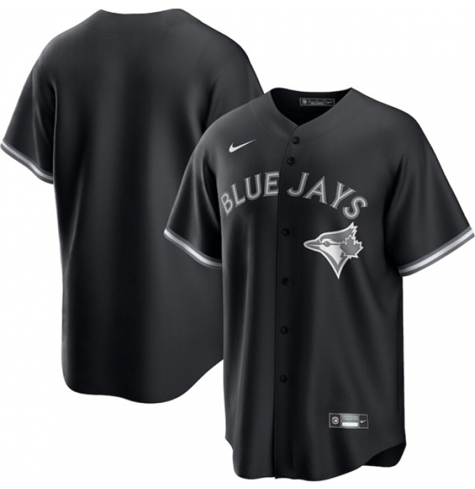 Men's Toronto Blue Jays Blank Black Lights Out Limited Stitched Baseball Jersey