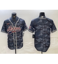 Men's Houston Astros Blank Gray Camo Cool Base Stitched Jersey