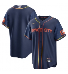 Men's Houston Astros Blank Nike Navy 2022 City Connect Replica Jersey