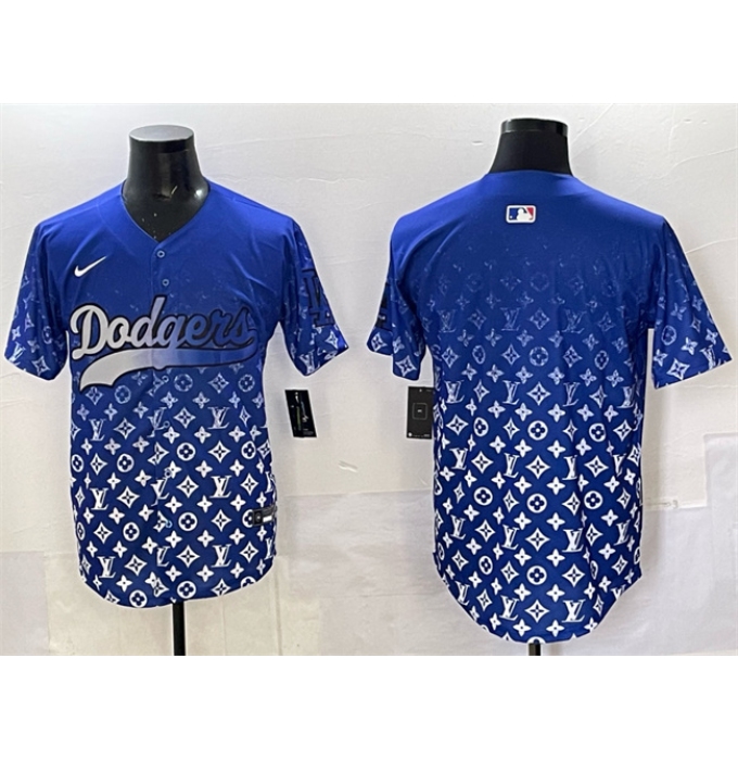 Men's Los Angeles Dodgers Blank Blue Limited Stitched Baseball Jersey