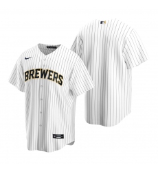 Men's Nike Milwaukee Brewers Blank White Alternate Stitched Baseball Jersey