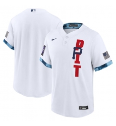 Men's Pittsburgh Pirates Blank Nike White 2021 MLB All-Star Game Replica Jersey