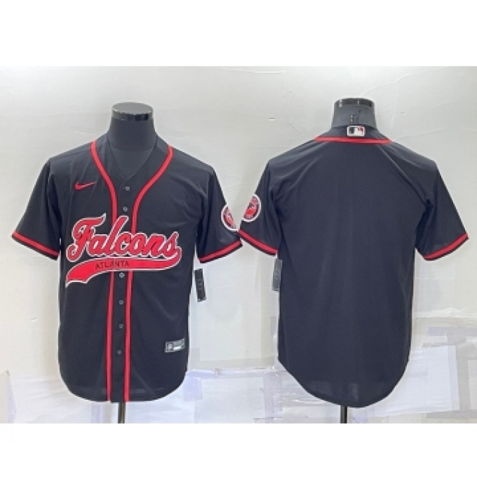 Men's Atlanta Falcons Blank Black Stitched MLB Cool Base Nike Baseball Jersey