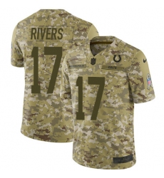 Youth Nike Indianapolis Colts #17 Philip Rivers Camo Stitched NFL Limited 2018 Salute To Service Jersey