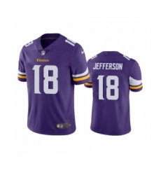 Minnesota Vikings #18 Justin Jefferson Purple 2020 NFL Draft Vapor Limited Jersey