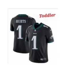 Toddler Philadelphia Eagles #1 Jalen Hurts Black Vapor Untouchable Limited Stitched Jersey