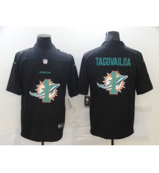 Men's Miami Dolphins #1 Tua Tagovailoa Black Nike Black Shadow Edition Limited Jersey