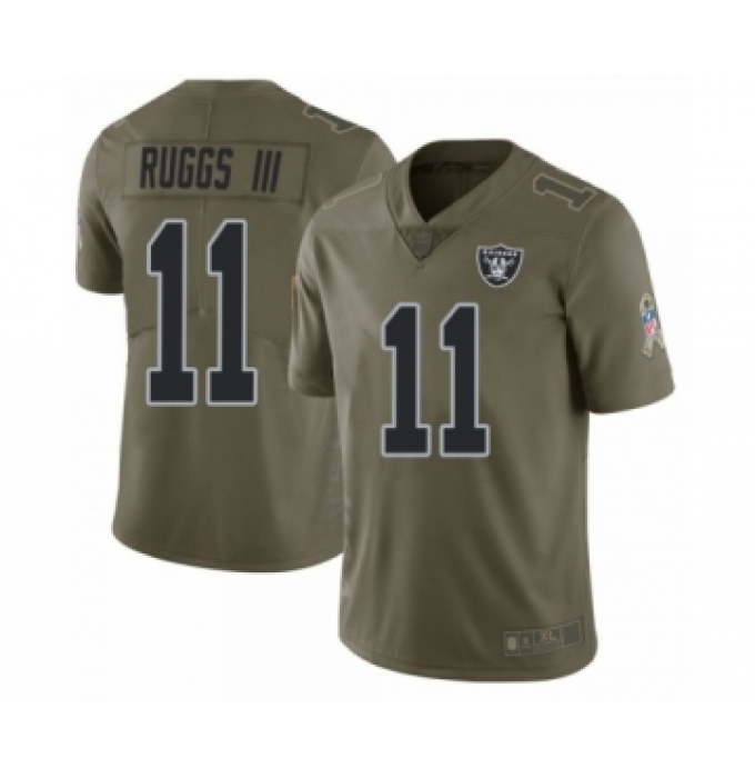 Youth Oakland Raiders #11 Henry Ruggs III Las Vegas Limited Green 2017 Salute to Service Jersey