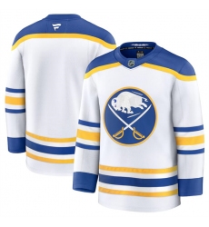 Men's Buffalo Sabres Blank White 2024-25 Away Stitched Hockey Jersey