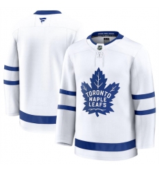 Men's Toronto Maple Leafs Blank White 2024-25 Away Stitched Hockey Jersey