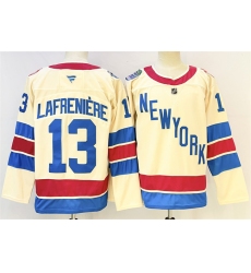 Men's New York Rangers #13 Alexis Lafreniere Beige 2025-26 Winter Classic Stitched Hockey Jersey